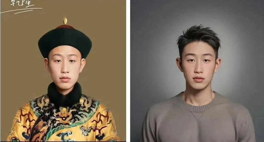 AI tái hiện dung mạo hoàng đế nhà Thanh như thật ngoài đời