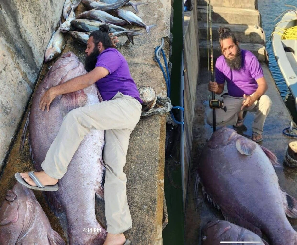 Tóm gọn "lộc biển" khủng 149kg, ngư dân trúng đậm