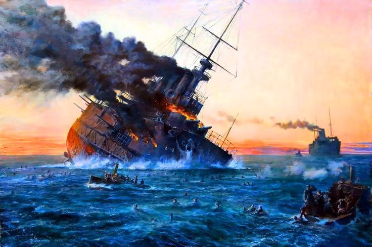  6. Trận đánh gây chấn động toàn thế giới. Chiến thắng của Nhật Bản làm chấn động các đế quốc phương Tây và khơi nguồn cảm hứng cho nhiều phong trào chống thực dân ở châu Á. Ảnh: Pinterest.