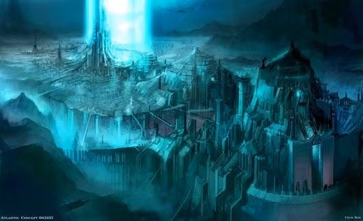  4. So sánh với Atlantis. Vineta thường được gọi là “Atlantis của phương Bắc” vì sự giàu sang, quyền lực và kết cục chìm xuống biển. Ảnh: Pinterest.