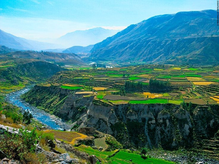  Cửa ngõ đến hẻm núi Colca. Từ Arequipa, du khách có thể khám phá Colca Canyon – một trong những hẻm núi sâu nhất thế giới, nơi sinh sống của loài kền kền Andes quý hiếm và là điểm trekking nổi tiếng. Ảnh: Pinterest.