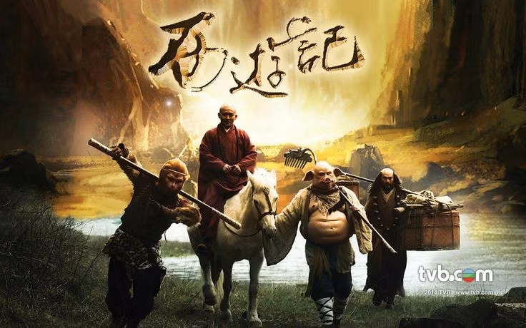  3. Bốn thầy trò đại diện cho bốn phẩm chất con người. Tôn Ngộ Không, Trư Bát Giới, Sa Tăng và Đường Tăng lần lượt biểu trưng cho trí tuệ, dục vọng, sự nhẫn nhục và lòng từ bi. Ảnh: Pinterest.