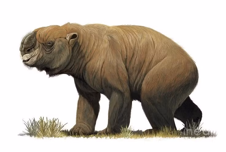  Thức ăn chủ yếu là thực vật. Chúng là loài ăn cỏ khổng lồ, chủ yếu nhai lá, cành non và cỏ ở đồng bằng Úc cổ đại. Ảnh: Pinterest.