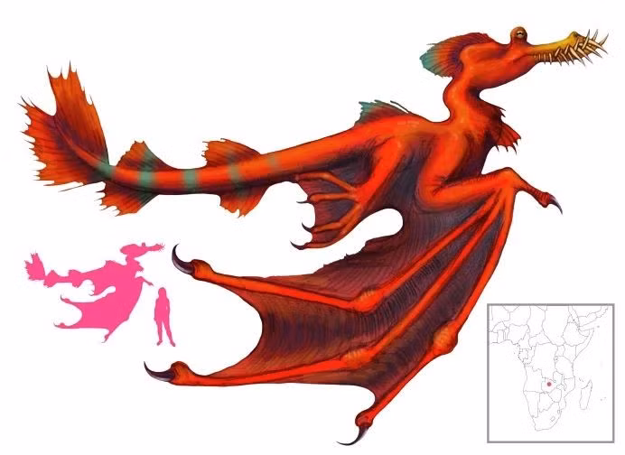  Biểu tượng trong văn hóa dân gian. Với nhiều cộng đồng châu Phi, Kongamato tượng trưng cho sự sợ hãi và quyền lực siêu nhiên của tự nhiên. Ảnh: Pinterest.