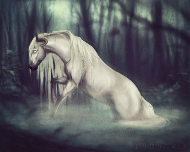  Biểu tượng cảnh báo. Nhiều học giả cho rằng Kelpie là hình tượng nhằm cảnh báo trẻ em và người dân tránh xa vùng nước nguy hiểm. Ảnh: Pinterest.