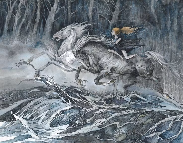  Có thể bị thuần phục. Nếu con người nắm được dây cương của Kelpie, họ có thể khống chế và sử dụng sức mạnh khổng lồ của nó. Ảnh: Pinterest.