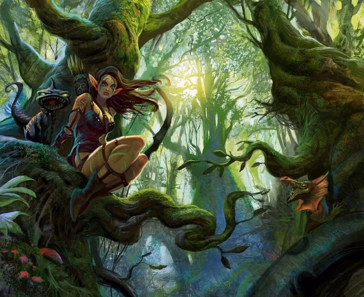  1. Elf được chia thành hai nhóm chính: ánh sáng và bóng tối. Thần thoại Bắc Âu mô tả Elf Ánh sáng (Ljósálfar) sống ở Alfheim – vương quốc ánh sáng, còn Elf Bóng tối (Dökkálfar) sống trong lòng đất, gần giống các thần lùn. Ảnh: Pinterest.