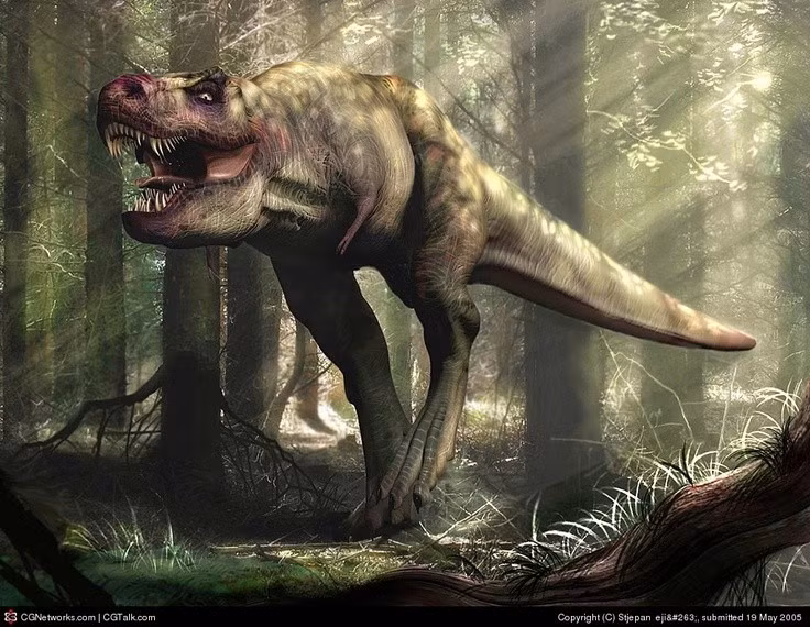  Khủng long có dây thanh quản không? Nhiều nghiên cứu cho rằng phần lớn khủng long không có dây thanh quản như động vật có vú, nên khó tạo ra tiếng gầm lớn theo kiểu sư tử hay hổ. Ảnh: Pinterest.
