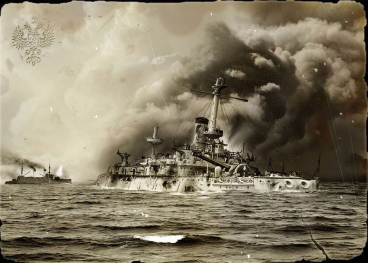  5. Tổn thất nghiêm trọng cho Nga: hơn 20 tàu chiến bị đánh chìm. Trong số 38 tàu chiến Nga tham chiến, Nhật Bản đã đánh chìm hoặc bắt giữ tới 34 chiếc, bao gồm cả những tàu chiến chủ lực. Ảnh: Pinterest.