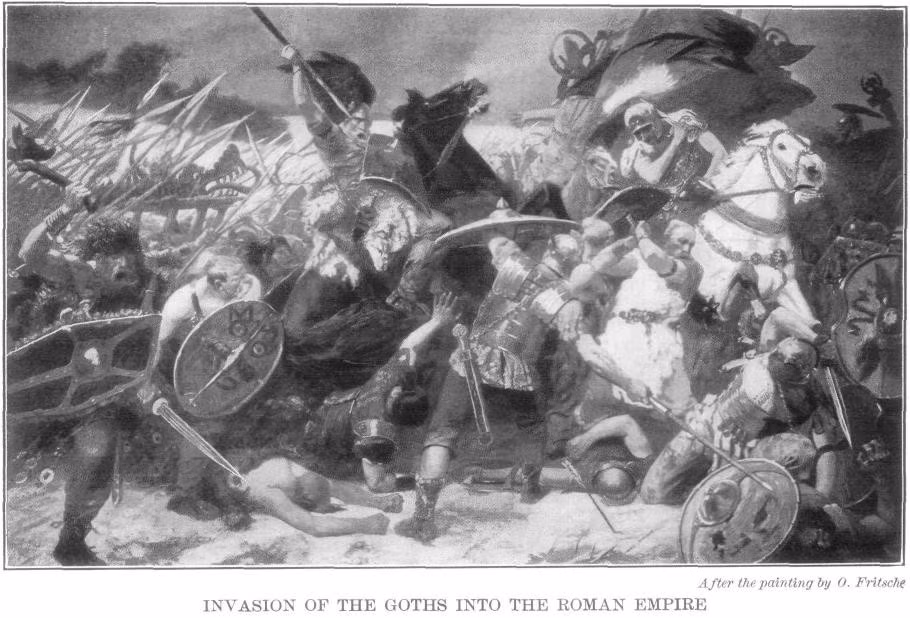  Người Goth tấn công với quy mô cực lớn. Họ gồm hàng chục nghìn chiến binh từ biển Đen, vượt qua sông Danube cướp phá lãnh thổ La Mã. Ảnh: roman-empire.net.