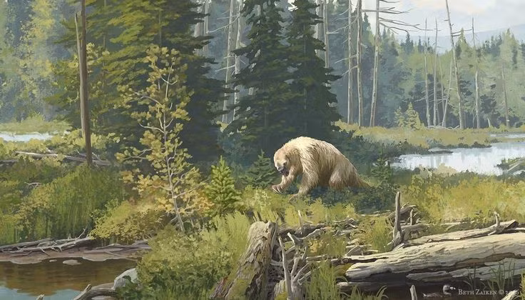  Được phát hiện đầu tiên ở bang Virginia, Mỹ. Lúc còn làm công tác nghiên cứu, Thomas Jefferson - Tổng thống thứ ba của Hoa Kỳ từng mô tả hóa thạch Megalonyx và rất quan tâm đến loài này. Ảnh: Pinterest.