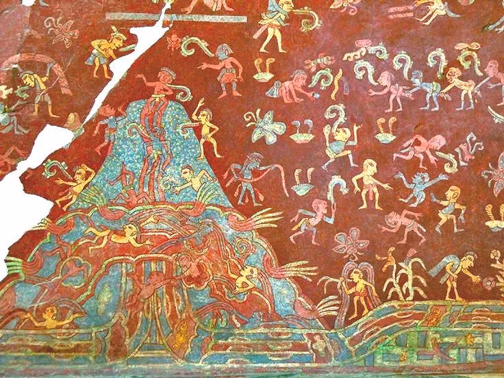  Nghệ thuật tường bích họa vô cùng phong phú. Nhiều khu nhà ở được trang trí bằng bích họa màu sắc rực rỡ, mô tả thần linh, nghi lễ và đời sống tinh thần phức tạp của cư dân thành phố. Ảnh: Pinterest.