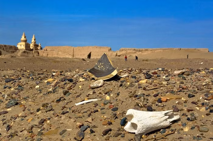  Được thế giới biết đến nhờ các nhà thám hiểm đầu thế kỷ 20. Nhà thám hiểm người Nga Pyotr Kozlov là người đầu tiên khai quật và đưa Khara-Khoto ra ánh sáng học thuật toàn cầu. Ảnh: silkroadtourcn.com.