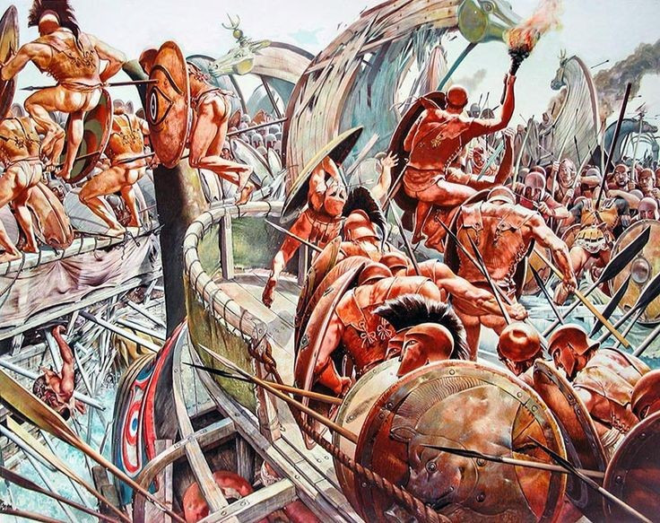  7. Trận đánh này giúp xoay chuyển cục diện toàn bộ cuộc chiến. Chiến thắng tại Salamis khiến vua Xerxes phải rút phần lớn quân đội về Ba Tư, mở đường cho các thắng lợi sau đó của Hy Lạp. Ảnh: Pinterest.