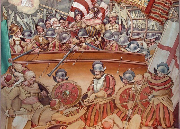  6. Khoảng 12.000 nô lệ Thiên Chúa giáo bị giam trên tàu Ottoman đã được giải phóng. Những người này bị buộc chèo thuyền cho Ottoman, và chiến thắng của Liên minh Thánh đã đem lại tự do cho họ. Ảnh: Pinterest.