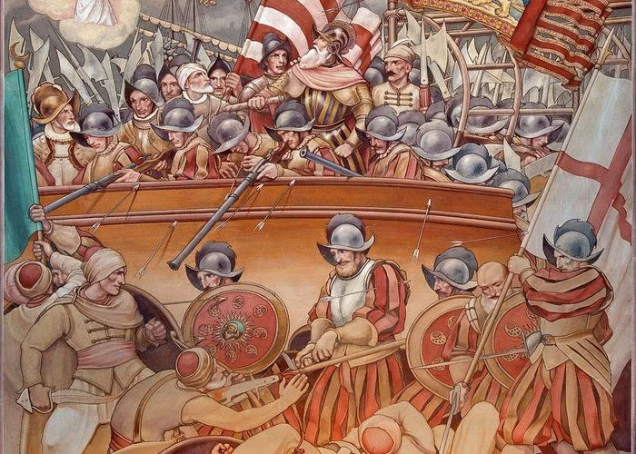  6. Khoảng 12.000 nô lệ Thiên Chúa giáo bị giam trên tàu Ottoman đã được giải phóng. Những người này bị buộc chèo thuyền cho Ottoman, và chiến thắng của Liên minh Thánh đã đem lại tự do cho họ. Ảnh: Pinterest.