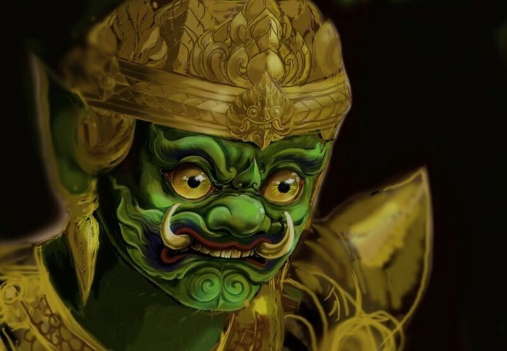  Tính cách Yaksha mang hai mặt thiện – ác. Có Yaksha hiền lành bảo vệ người tu hành, nhưng cũng có Yaksha dữ tợn trừng phạt kẻ ác tâm. Ảnh: Pinterest.