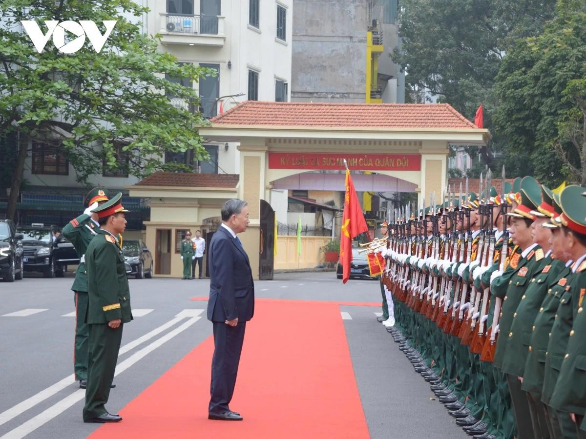 Tổng Bí thư Tô Lâm duyệt đội danh dự Quân đội Nhân dân Việt Nam