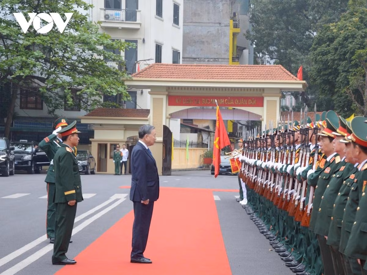 Tổng Bí thư Tô Lâm duyệt đội danh dự Quân đội Nhân dân Việt Nam