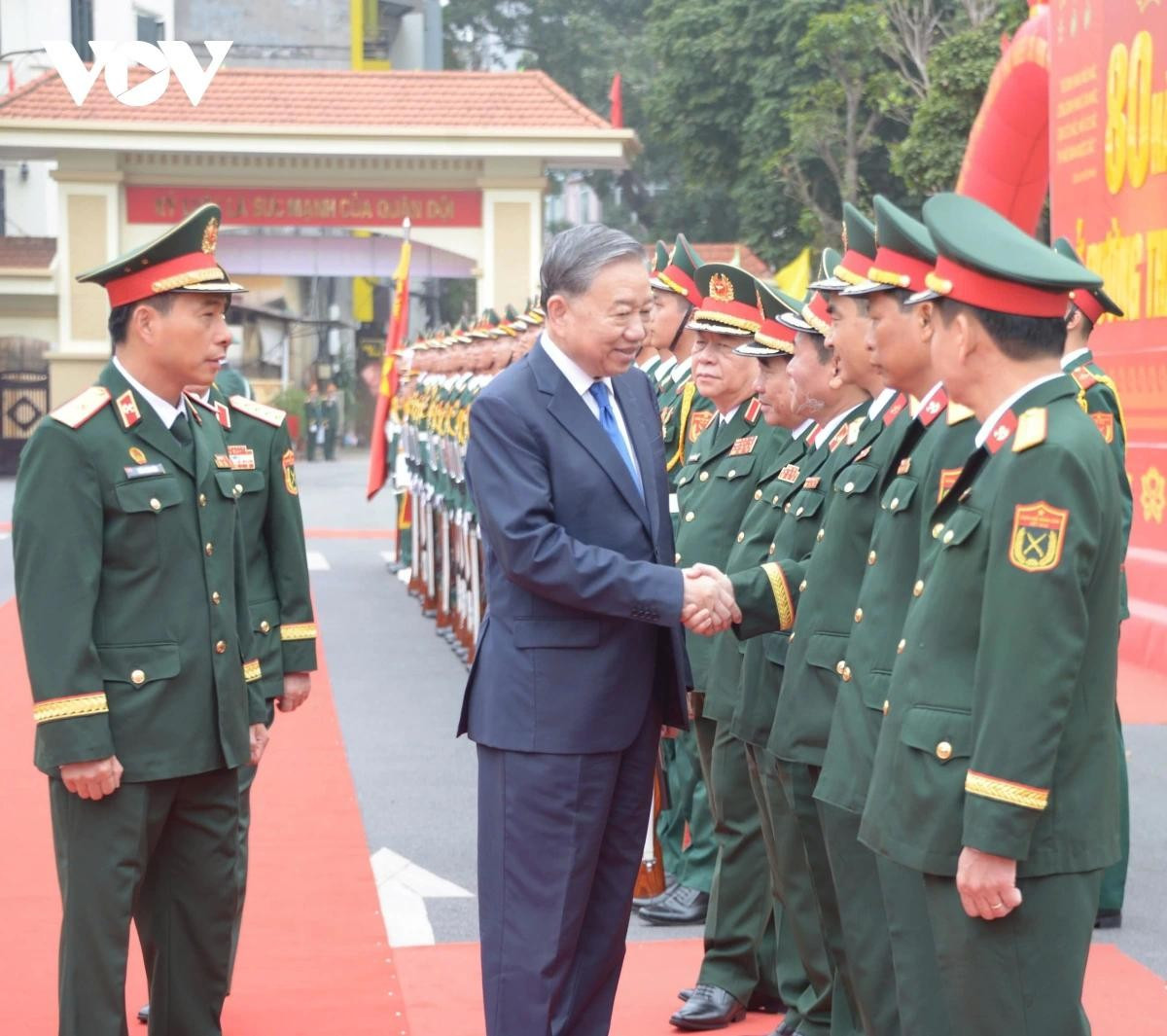 Tổng Bí thư Tô Lâm và lãnh đạo Binh chủng Công binh
