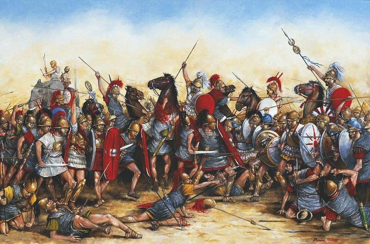  Caesar phải đích thân xông trận. Ông trực tiếp ra lệnh và thúc quân trong thời điểm then chốt. Ảnh: Pinterest.