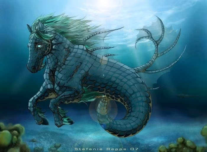  Gắn với thủy vực. Kelpie thường xuất hiện quanh các con sông và hồ ở Scotland, được coi là linh hồn nước nguy hiểm. Ảnh: Pinterest.