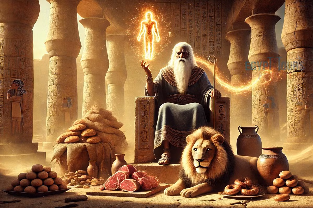  1. Nhân vật trong truyện kể ở giấy cói Westcar. Djedi được biết đến qua bản giấy cói Westcar, kể lại những câu chuyện kỳ diệu thời vua Khufu (Kheops). Ảnh: Pinterest.