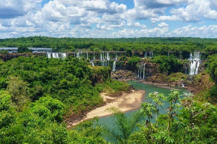  Rừng nhiệt đới chiếm phần lớn diện tích. Thảm thực vật xanh tốt quanh năm của vườn quốc gia Iguazu tạo thành lá phổi tự nhiên khổng lồ. Ảnh: Pinterest.