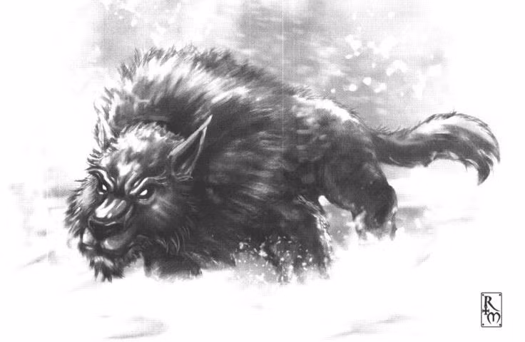  Amarok xuất phát từ thần thoại Inuit cổ đại. Tương truyền, Amarok săn lùng những kẻ đi một mình vào ban đêm, tượng trưng cho sự trừng phạt của thiên nhiên. Ảnh: Pinterest.