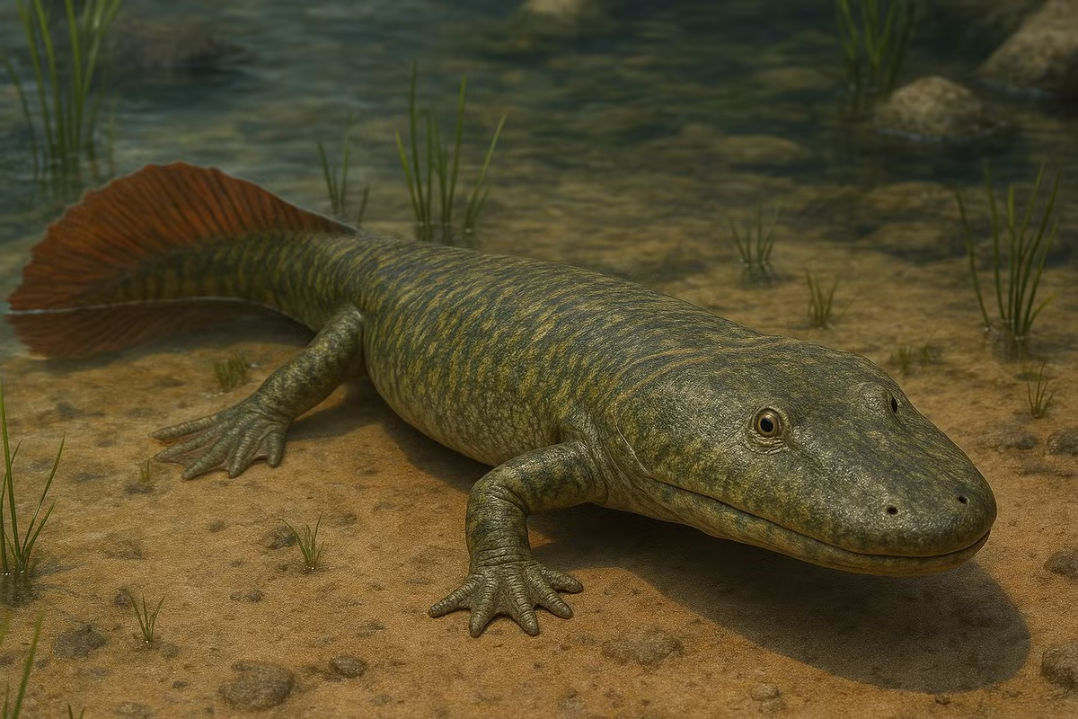  2. Được phát hiện ở Nga. Hóa thạch của Tulerpeton lần đầu tiên được tìm thấy ở vùng Tula, Nga, vào cuối thế kỷ 20, giúp giới khoa học có cái nhìn sâu hơn về tổ tiên lưỡng cư. Ảnh: redd.it.