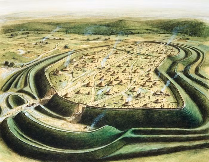  Niên đại của thành có từ khoảng năm 600 TCN. Thành được người Celt xây dựng trong thời kỳ đồ sắt. Ảnh: Pinterest.