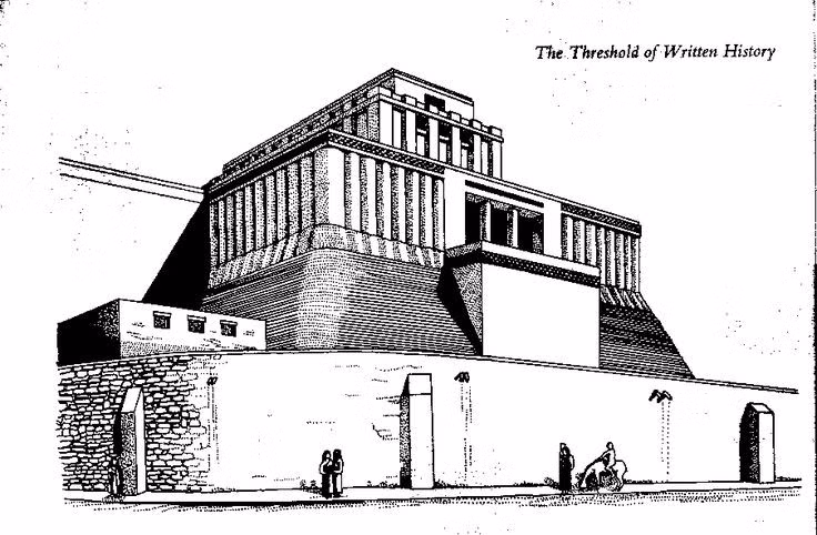  Đền E-Abzu là công trình tôn giáo trọng yếu nhất. Ngôi đền này thờ Enki và là trung tâm nghi lễ nước linh thiêng – tượng trưng cho sự khởi nguồn của sự sống. Ảnh: Pinterest.