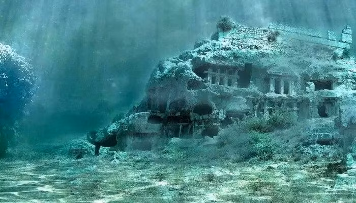  3. Bị nhấn chìm bí ẩn. Theo truyền thuyết, Vineta biến mất dưới làn sóng do lũ lụt, bão lớn hoặc sụp đổ do sự trừng phạt của thần linh. Ảnh: Pinterest.