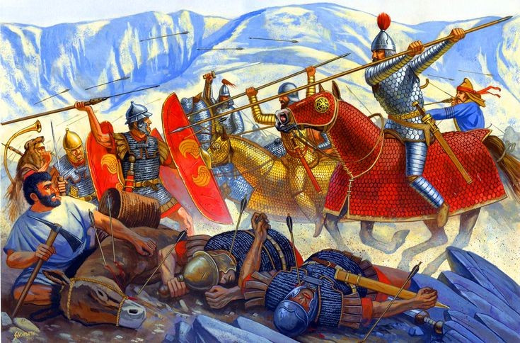 7. Tù binh La Mã bị đưa đi tận Trung Quốc? Một số giả thuyết cho rằng tù binh La Mã bị bắt sau trận Carrhae đã bị đưa về phía Đông, thậm chí đến tận Trung Quốc, nơi họ phục vụ như lính đánh thuê cho các triều đại châu Á. Ảnh: Pinterest.