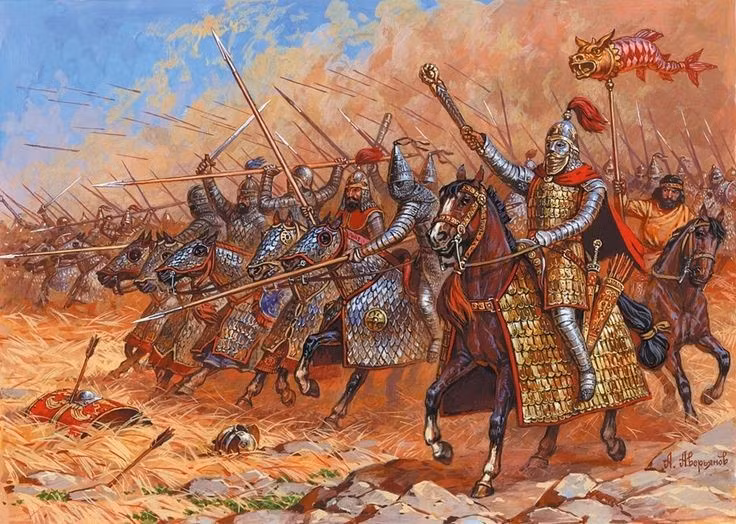  8. Trận Carrhae chấm dứt Liên minh Tam đầu chế. Cái chết của Crassus khiến thế cân bằng quyền lực giữa Julius Caesar và Pompey bị phá vỡ, dẫn đến nội chiến La Mã chỉ vài năm sau đó. Ảnh: Pinterest.