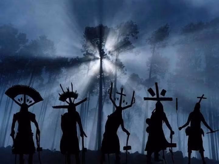  Điệu nhảy mặt trời nổi tiếng. Người Apache nhảy những điệu nhảy tôn vinh mặt trời nhằm cầu sức khỏe và may mắn. Ảnh: Pinterest.