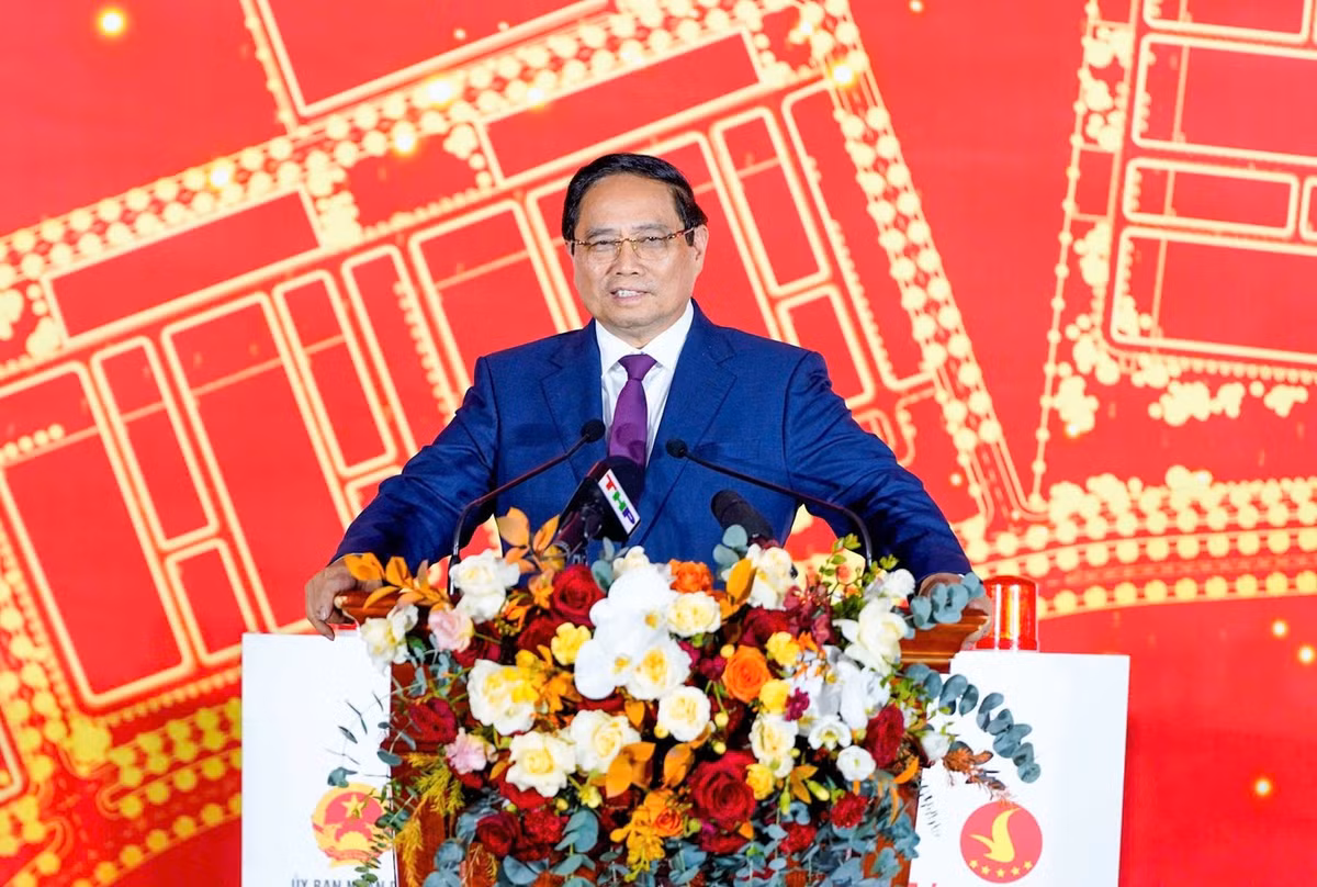 Thủ tướng Phạm Minh Chính dự và phát biểu tại buổi lễ khởi công.