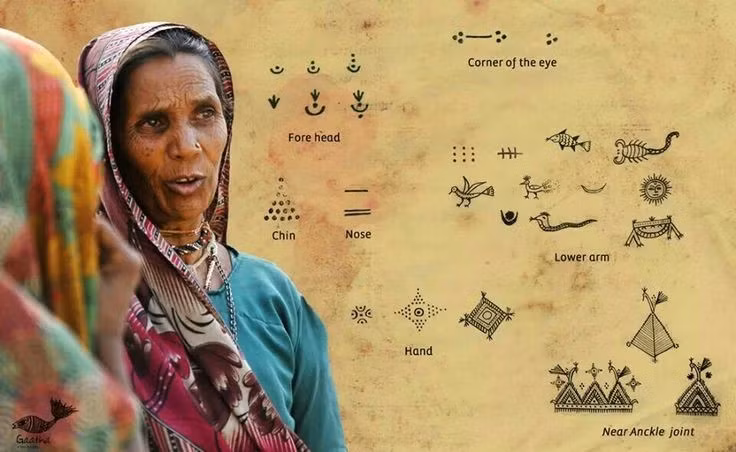  Ngôn ngữ thuộc hệ Dravidian. Người Gond xưa kia nói ngôn ngữ Gondi, thuộc họ ngôn ngữ Dravidian – cùng họ với nhiều ngôn ngữ ở miền nam Ấn Độ. Tuy nhiên ngày nay nhiều cộng đồng Gond cũng sử dụng các ngôn ngữ phổ biến như Hindi trong đời sống hàng ngày. Ảnh: Pinterest.