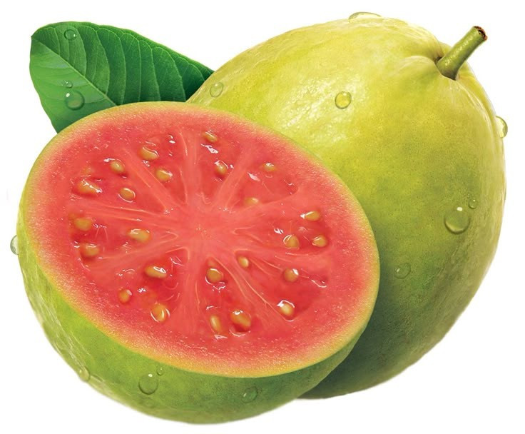  Quả có nhiều màu sắc và hương vị. Tùy theo giống, thịt quả ổi có thể có màu trắng, hồng hoặc đỏ nhạt. Mỗi loại lại mang hương vị khác nhau, từ vị chua nhẹ đến ngọt đậm, thường được ăn tươi, làm nước ép, mứt hoặc sinh tố. Ảnh: Pinterest.