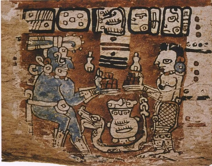  5. Hình ảnh minh họa sinh động. Bản thảo được trang trí bằng nhiều hình vẽ màu mô tả thần linh, linh vật và các hoạt động đời sống thường ngày. Ảnh: Pinterest.