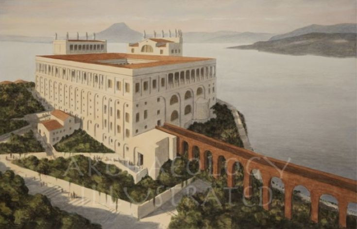  Tiberius từng rời Rome để sống tại đây. Vào những năm cuối triều đại, hoàng đế Tiberius gần như rút khỏi chính trường Rome và chọn các dinh thự ven biển, đặc biệt ở đảo Capri, làm nơi ở chính. Ảnh: Pinterest.