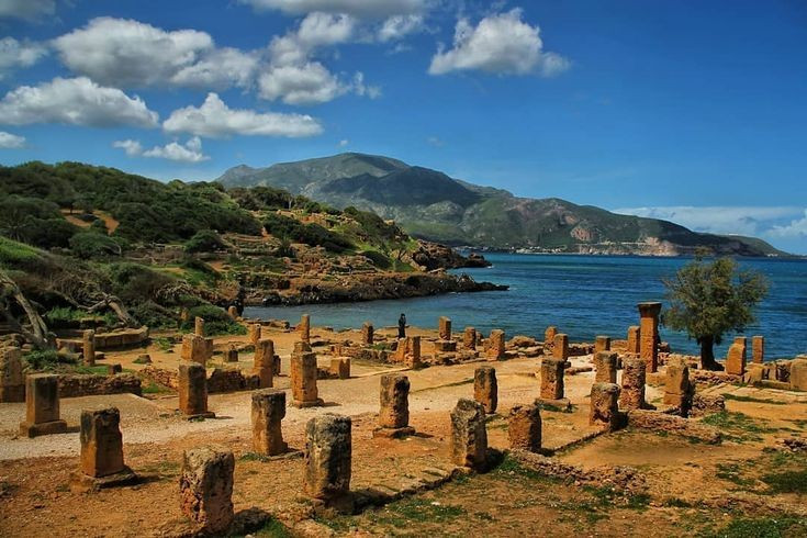  Nơi đây lưu giữ nhiều di tích Kitô giáo cổ. Từ thế kỷ 4, Tipasa trở thành một trung tâm Kitô giáo quan trọng ở Bắc Phi. Nhiều nhà thờ và nghĩa địa Kitô giáo đã được xây dựng, trong đó có các vương cung thánh đường lớn và nhiều bia mộ khắc chữ Latin, cho thấy cộng đồng tín đồ phát triển mạnh mẽ tại đây. Ảnh: Pinterest.