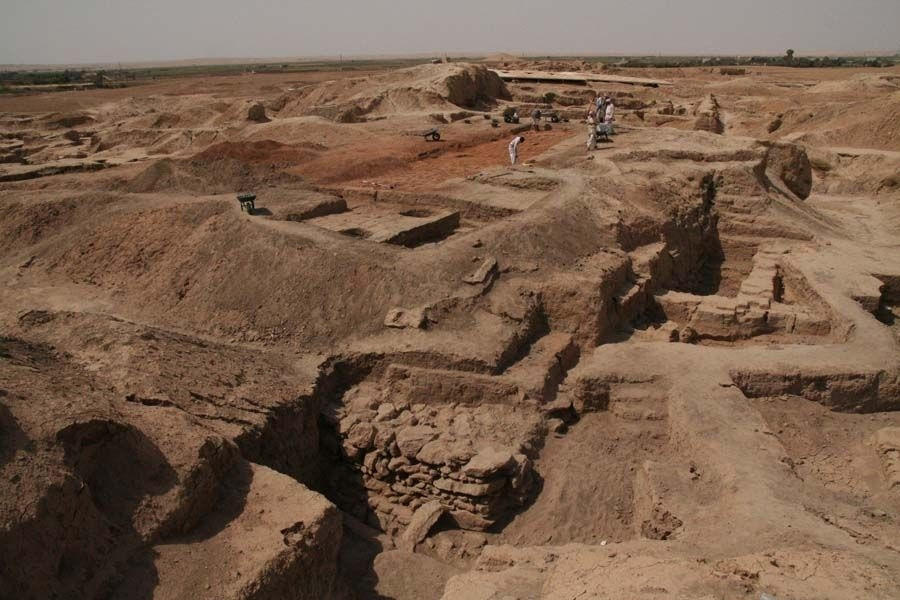  Ngôn ngữ sử dụng ở Mari là tiếng Akkad. Đây là ngôn ngữ chung của vùng Lưỡng Hà, được dùng trong thư tín giữa các vương quốc. Ảnh: archeologie.culture.gouv.fr.