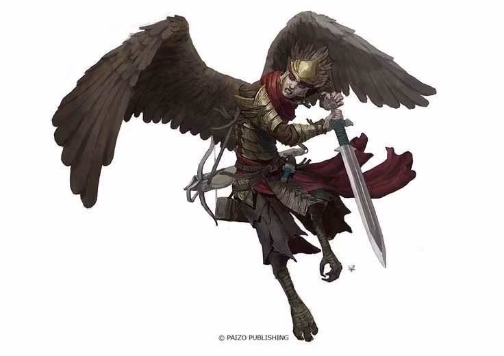  5. Harpy có mối liên hệ với thế giới người chết. Chúng thường xuất hiện như những linh hồn báo hiệu sự trừng phạt, hoặc mang các linh hồn xuống âm phủ theo lệnh thần linh. Ảnh: Pinterest.