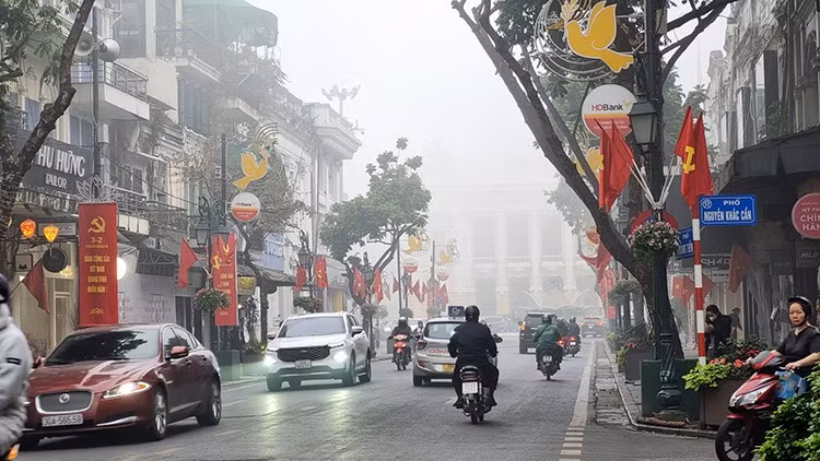 Bắc Bộ có sương mù nhẹ rải rác, trời rét về đêm và sáng sớm.