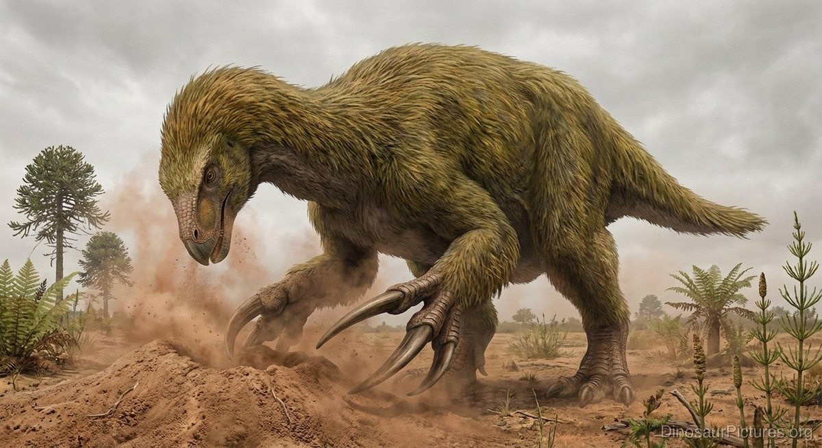  Móng vuốt dài nhưng không dùng để săn mồi. Dù sở hữu những móng tay lớn, cong và sắc, Suzhousaurus chỉ dùng chúng để kéo cành cây, tự vệ hoặc thể hiện trước đồng loại. Ảnh: dinosaurpictures.org.