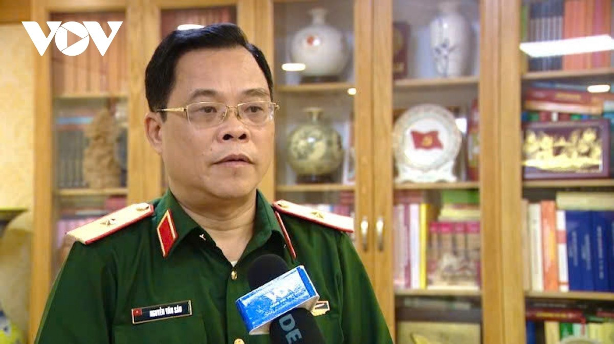 Thiếu tướng, PGS.TS Nguyễn Văn Sáu - Phó Viện trưởng Viện Chiến lược và Lịch sử quốc phòng Việt Nam trả lời phóng viên Báo Điện tử Tiếng nói Việt Nam