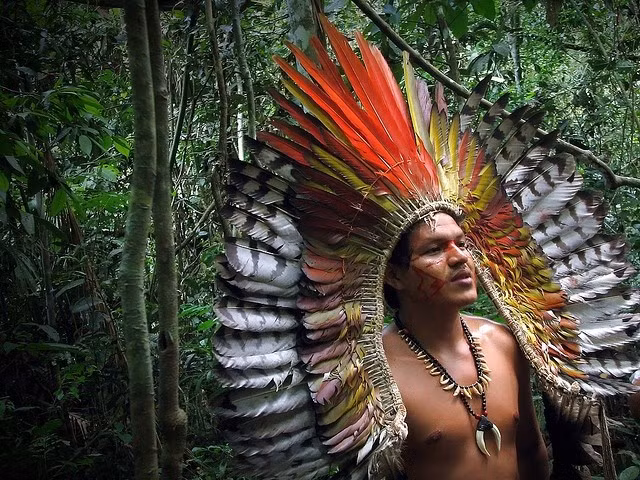  Có nhiều ngôn ngữ khác nhau. Người Xingu không phải một nhóm duy nhất mà gồm nhiều bộ tộc nhỏ với các phương ngữ khác nhau. Ảnh: Pinterest.