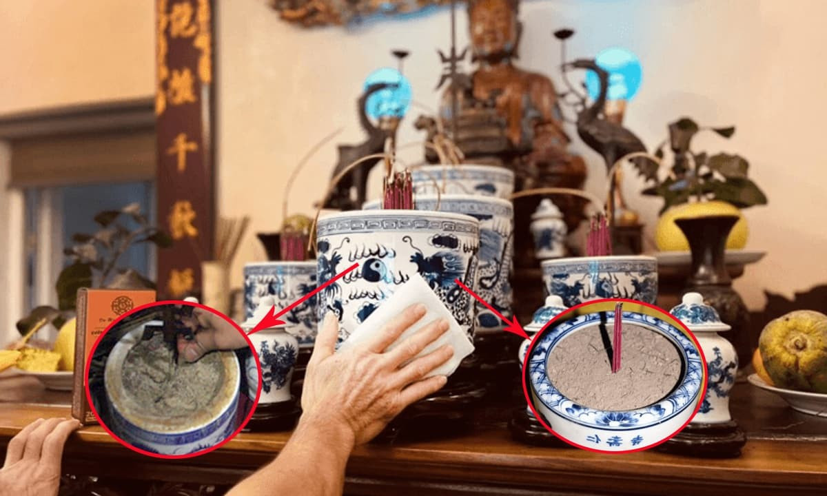 Tỉa chân hương là nghi thức quan trọng trong phong tục "bao sái" bàn thờ. (Ảnh minh họa)