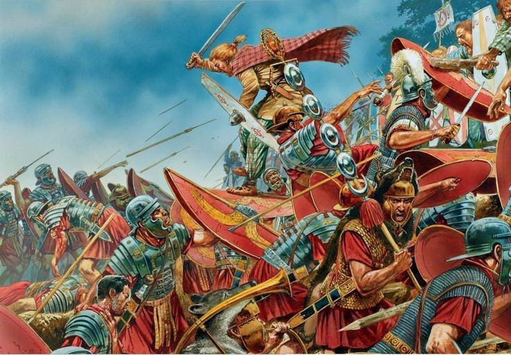  La Mã dùng đội hình hình nêm. Đội hình này giúp họ xuyên thủng lực lượng đối phương. Ảnh: Pinterest.